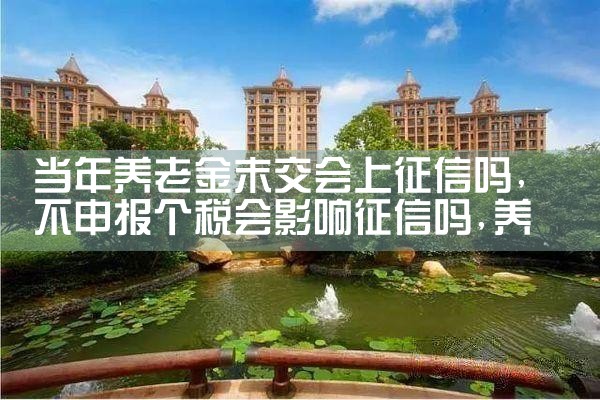 当年养老金末交会上征信吗|养征信|债务重组
